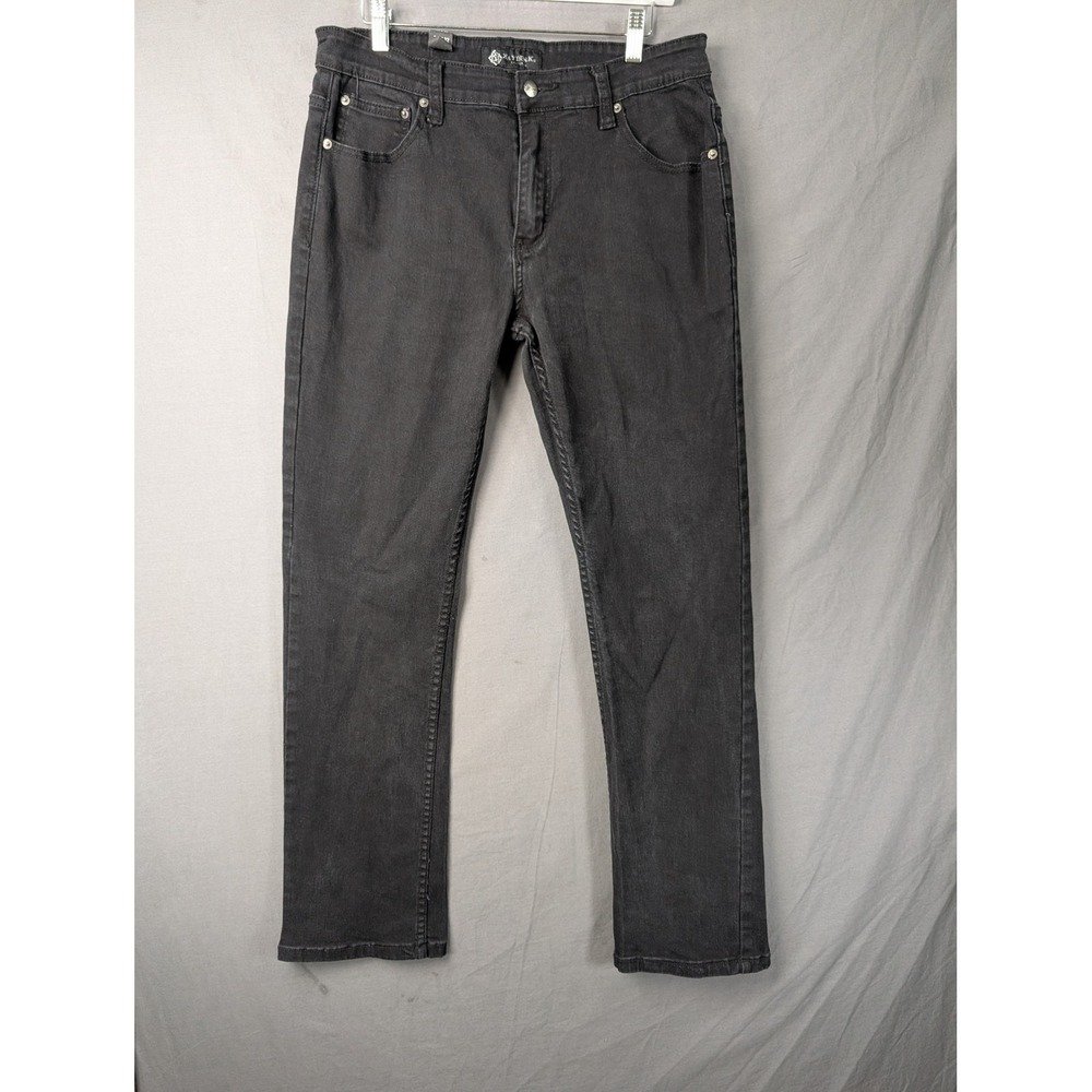 Kayden K Slim Fit Mens Black Denim Jeans 36x32 Stretch Casual Pants 6003